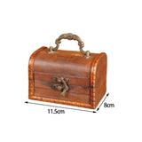 Maxbell Antique Treasure Chest Decorative Wooden Lock Box for Treasures Gift Money Yellow
