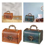 Maxbell Antique Treasure Chest Decorative Wooden Lock Box for Treasures Gift Money Yellow