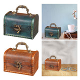 Maxbell Antique Treasure Chest Decorative Wooden Lock Box for Treasures Gift Money Yellow