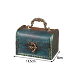 Maxbell Antique Treasure Chest Decorative Wooden Lock Box for Treasures Gift Money Emerald