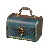 Maxbell Antique Treasure Chest Decorative Wooden Lock Box for Treasures Gift Money Emerald