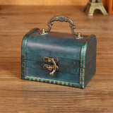 Maxbell Antique Treasure Chest Decorative Wooden Lock Box for Treasures Gift Money Emerald