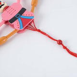 Maxbell Wooden Dolls Marionette Puppets Hanging Ornament for Kids Gifts Pink