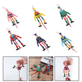 Maxbell Wooden Dolls Marionette Puppets Hanging Ornament for Kids Gifts Pink