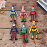 Maxbell Wooden Dolls Marionette Puppets Hanging Ornament for Kids Gifts Pink