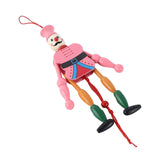 Maxbell Wooden Dolls Marionette Puppets Hanging Ornament for Kids Gifts Pink