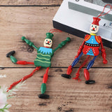 Maxbell Wooden Dolls Marionette Puppets Hanging Ornament for Kids Gifts Green