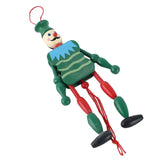 Maxbell Wooden Dolls Marionette Puppets Hanging Ornament for Kids Gifts Green