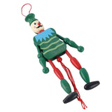 Maxbell Wooden Dolls Marionette Puppets Hanging Ornament for Kids Gifts Green