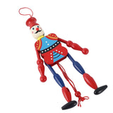 Maxbell Wooden Dolls Marionette Puppets Hanging Ornament for Kids Gifts Red