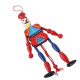 Maxbell Wooden Dolls Marionette Puppets Hanging Ornament for Kids Gifts Red