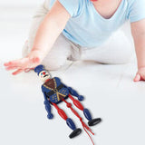 Maxbell Wooden Dolls Marionette Puppets Hanging Ornament for Kids Gifts Dark Blue