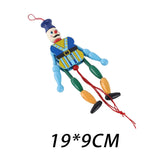 Maxbell Wooden Dolls Marionette Puppets Hanging Ornament for Kids Gifts Blue