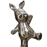 Maxbell Handmade Resin Animal Figurine Ornaments Electroplating Artwork Versatile Rabbit on Football