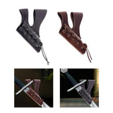 Maxbell Medieval Sword Dagger Frog Scabbard Vintage for Knight Pirate Stage Black