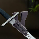 Maxbell Medieval Sword Dagger Frog Scabbard Vintage for Knight Pirate Stage Black