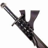 Maxbell Medieval Sword Dagger Frog Scabbard Vintage for Knight Pirate Stage Black