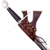 Maxbell Medieval Sword Dagger Frog Scabbard Vintage for Knight Pirate Stage Brown