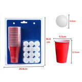 Maxbell Party Game Table Game Drinking Game Interactive for Activity Camping Reunion red cups White ball