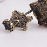 Maxbell Backflow Incense Burner Lotus Shape Statue for Home Living Room Ornament