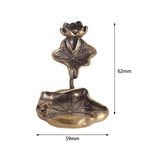 Maxbell Backflow Incense Burner Lotus Shape Statue for Home Living Room Ornament
