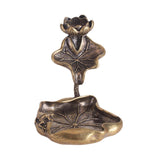 Maxbell Backflow Incense Burner Lotus Shape Statue for Home Living Room Ornament