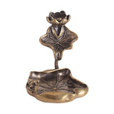 Maxbell Backflow Incense Burner Lotus Shape Statue for Home Living Room Ornament