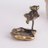 Maxbell Backflow Incense Burner Lotus Shape Statue for Home Living Room Ornament