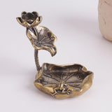 Maxbell Backflow Incense Burner Lotus Shape Statue for Home Living Room Ornament