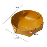 Maxbell Tabletop Leather Tray Practical Storage Box for Remote Control Jewelry Yellow