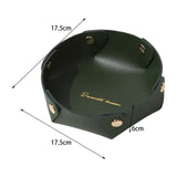 Maxbell Tabletop Leather Tray Practical Storage Box for Remote Control Jewelry Green