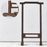 Maxbell Traditional Chinese Brush Holder Wood Shelf Hanging for Home School Office