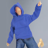 Maxbell Fashion 1/12 Scale Hoodie Sweater Clothes for 6in Dress up Figures Body Blue