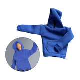 Maxbell Fashion 1/12 Scale Hoodie Sweater Clothes for 6in Dress up Figures Body Blue