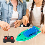Maxbell Mini Boat Toy with Remote Control Pointed Bow Design for Kids Boys Blue