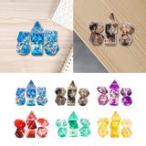 Maxbell 7x Acrylic Polyhedral Dices Gifts for Kids Toys Drinking Prop Entertainment Blue