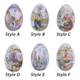 Maxbell Metal Easter Tinplate Egg Rabbit Printing Kids Toys Lovely Party Favors Style A