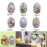 Maxbell Metal Easter Tinplate Egg Rabbit Printing Kids Toys Lovely Party Favors Style A