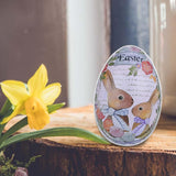 Maxbell Metal Easter Tinplate Egg Rabbit Printing Kids Toys Lovely Party Favors Style A