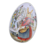 Maxbell Bunny Printing Easter Eggs Shaped Candy Box Delicate Metal Eggshell Colorful Style C