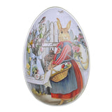 Maxbell Bunny Printing Easter Eggs Shaped Candy Box Delicate Metal Eggshell Colorful Style C