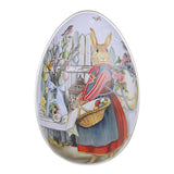 Maxbell Bunny Printing Easter Eggs Shaped Candy Box Delicate Metal Eggshell Colorful Style C