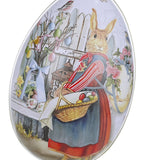 Maxbell Bunny Printing Easter Eggs Shaped Candy Box Delicate Metal Eggshell Colorful Style C