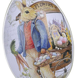 Maxbell Bunny Printing Easter Eggs Shaped Candy Box Delicate Metal Eggshell Colorful Style D