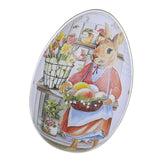Maxbell Bunny Printing Easter Eggs Shaped Candy Box Delicate Metal Eggshell Colorful Style F