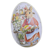 Maxbell Bunny Printing Easter Eggs Shaped Candy Box Delicate Metal Eggshell Colorful Style F