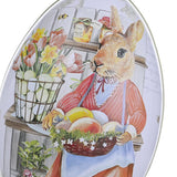 Maxbell Bunny Printing Easter Eggs Shaped Candy Box Delicate Metal Eggshell Colorful Style F