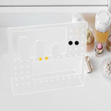 Maxbell Acrylic Earring Holder Stand Organizer Storage for Showroom Rings Necklaces Clear
