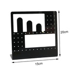 Maxbell Acrylic Earring Holder Stand Organizer Storage for Showroom Rings Necklaces Black