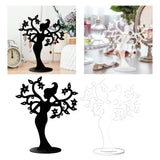Maxbell Earring Display Stands Storage Hanging Holder for Tabletop Necklace Earrings Black